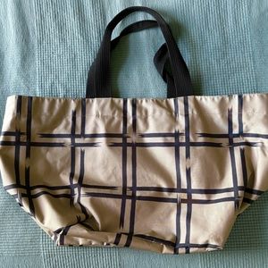 Herve Chapelier Shopping Bag XL Gray Beige/Black